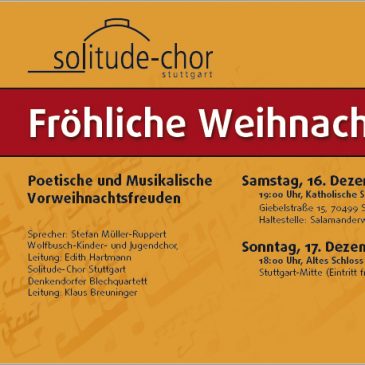 “Fröhliche Weihnacht” mit dem Solitude-Chor