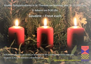 Plakat Gaudete St. Theresia