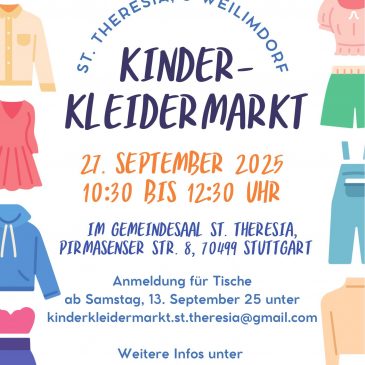 Kinderkleidermarkt in St. Theresia am 27.9.
