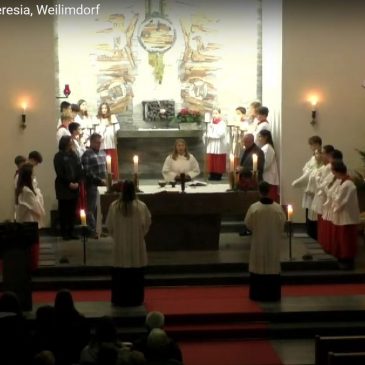 Aufnahmegottesdienst der neuen Ministrant*innen in St. Theresia am 23.11.