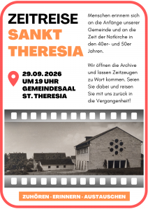 Plakat Zeitreise Veranstaltung St. Theresia
