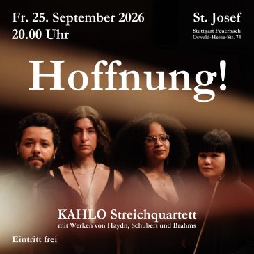 „Hoffnung!“ – mit dem KAHLO Streichquartett