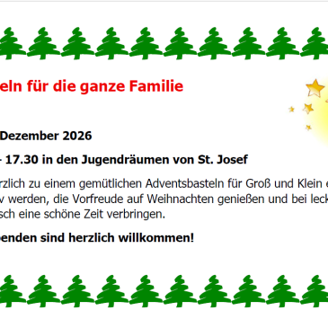 Adventsbasteln für die ganze Familie in St. Josef