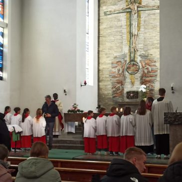 Miniaufnahme und SoulVoices im Gottesdienst in St. Theresia am 22.11.